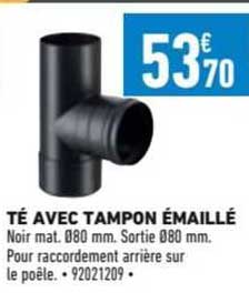 té avec tampon émaillé