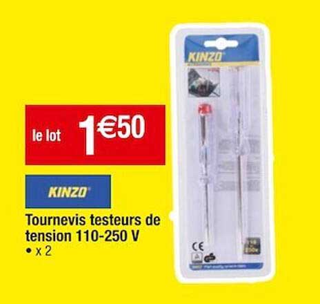 tournevis testeurs de tension 110-250v kinzo