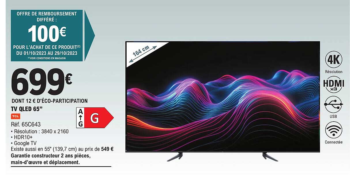 Tv Qled 65" Tcl