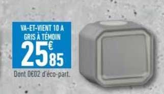 va-et-vient 10A gris à témoin