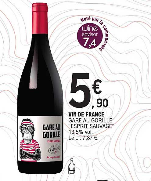 vin de france gare au gorille "esprit sauvage"