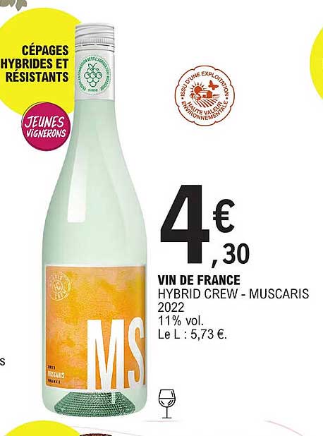 vin de france hybrid crew - muscaris 2022