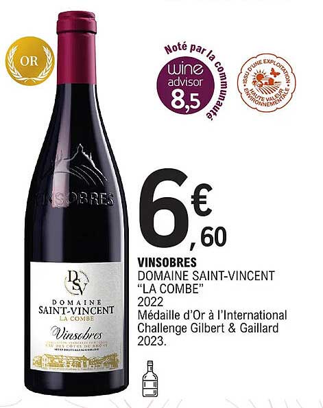 vinsobres domaine saint-vincent "la combe" 2022