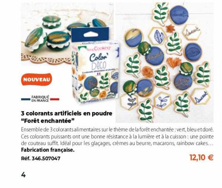 3 colorants artificiels en poudre "forêt enchantée"