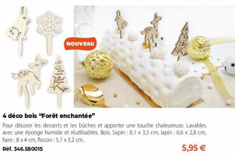 4 déco bois "forêt enchantée"