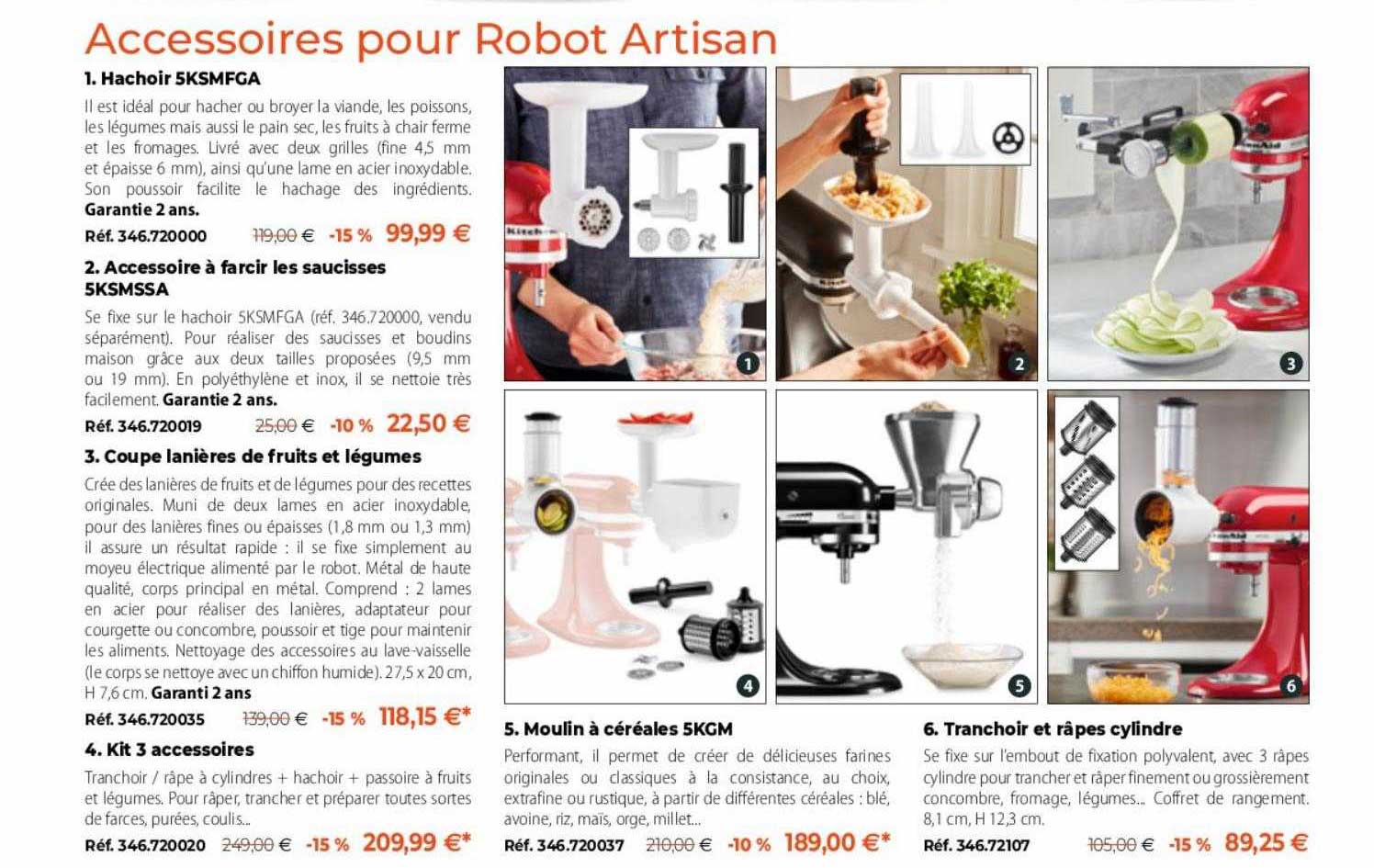accessoires pour robot artisan