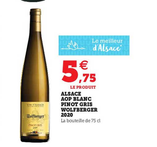 alsace aop blanc pinot gris wolfberger 2020