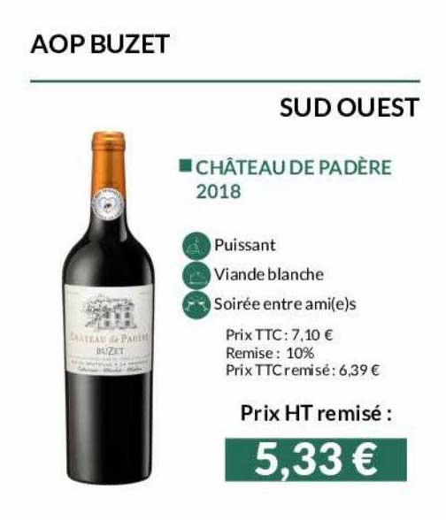 aop buzet sud ouest château de padère 2018