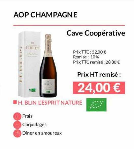 aop champagne cave coopérative h. blin l'esprit nature