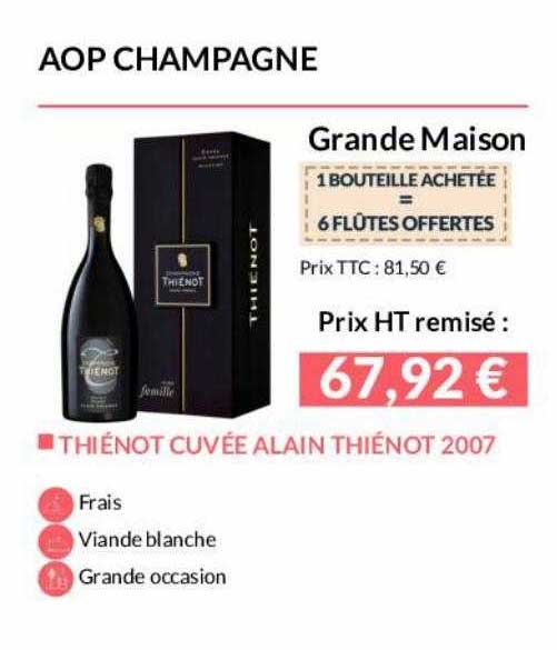 Aop Champagne Grande Maison Thiénot Cuvée Alain Thiénot 2007