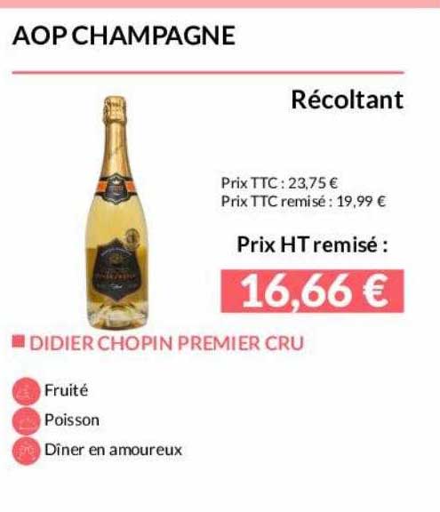 aop champagne récoltant didier chopin premier cru