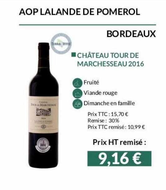 aop lalande de pomerol bordeaux château tour de marchesseau 2019