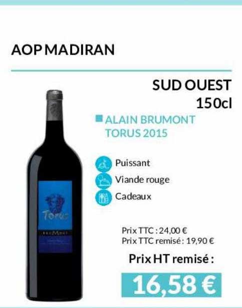 aop madiran sud ouest 150cl alain brumont torus 2015