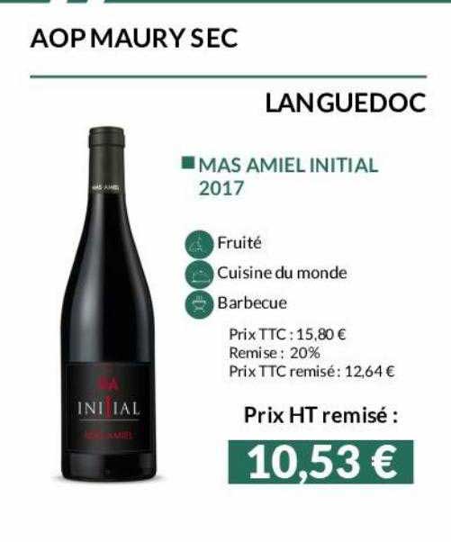 Aop Maury Sec Languedoc Mas Amiel Intial 2017