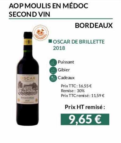 aop moulis en médoc second vin bordeaux oscar de brillette 2018