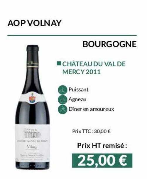aop volnay bourgogne château du val de mercy 2011