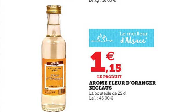 arôme fleur d'oranger niclaus