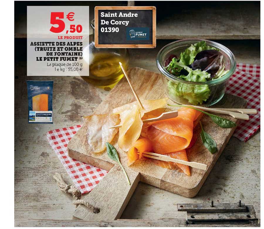 assiette des alpes (truite et omble de fontaine) le petit fumet