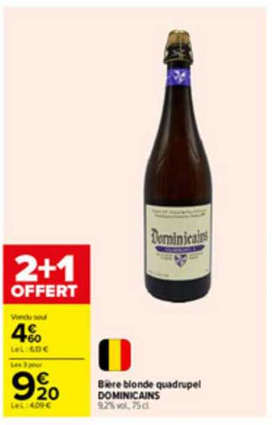 bière blonde quadrupel dominicains