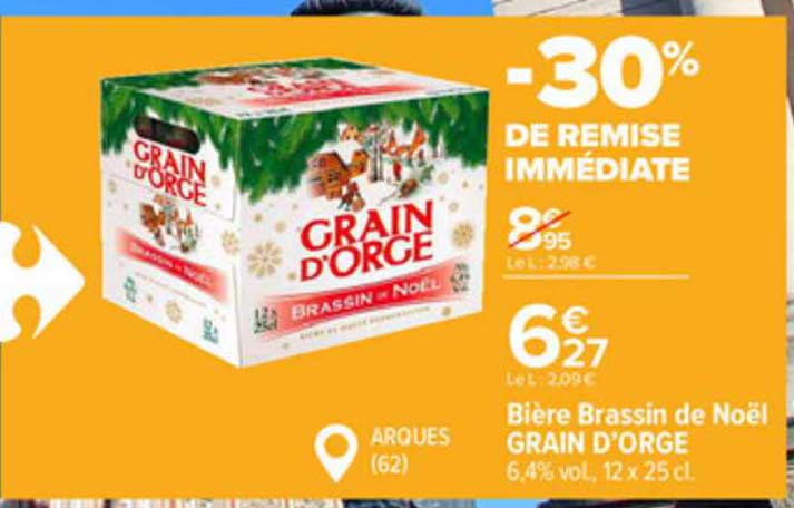 bière brassin de noël grain d'orge