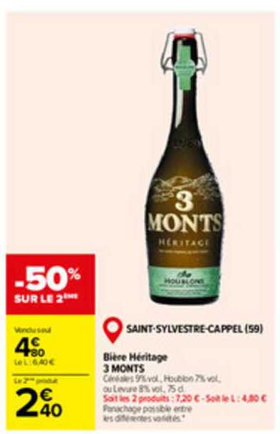 bière héritage 3 monts