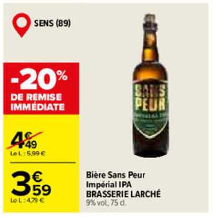bière sans peur impérial ipa brasserie larché