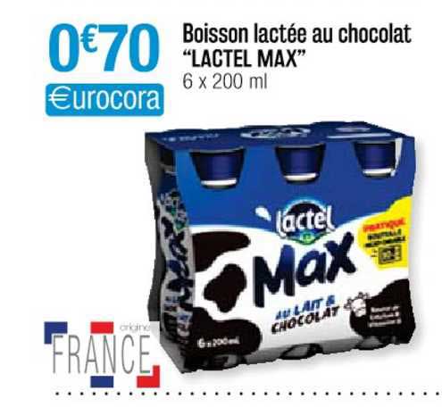 boisson lactée au chocolat "lactel max"