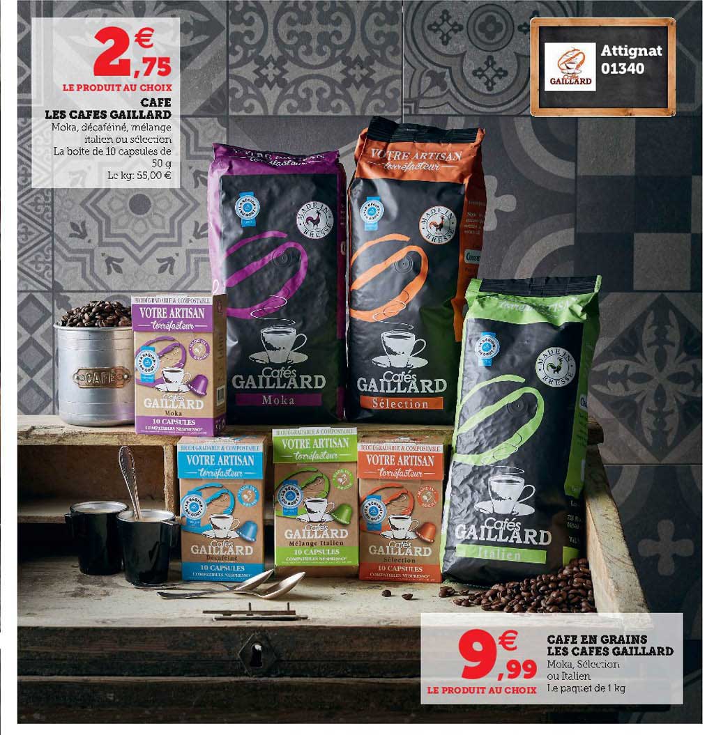 café les cafés-gaillard, café en grains les cafés gaillard