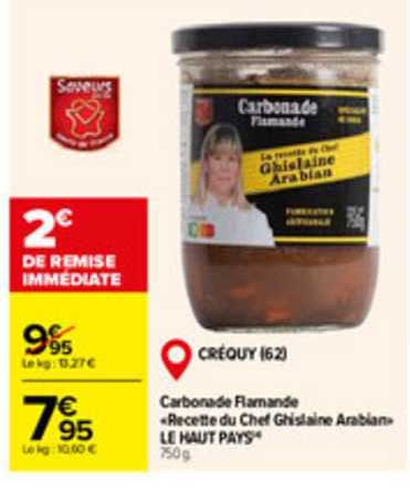 carbonade flamande "recette du chef ghislaine arabian" le haut pays