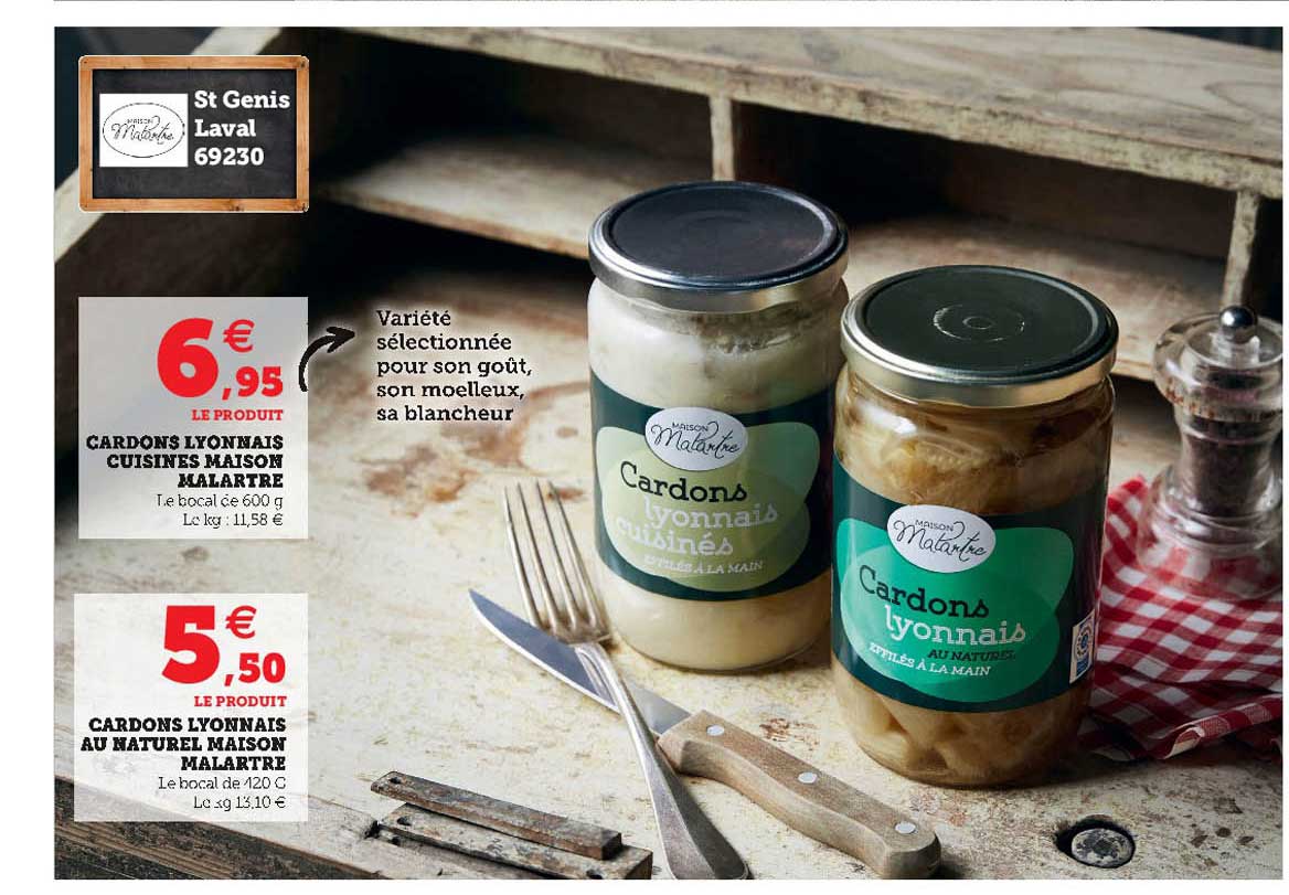 Cardons Lyonnais Cuisines Maison Malartre, Cardon Lyonnais Au Naturel Maison Malartre