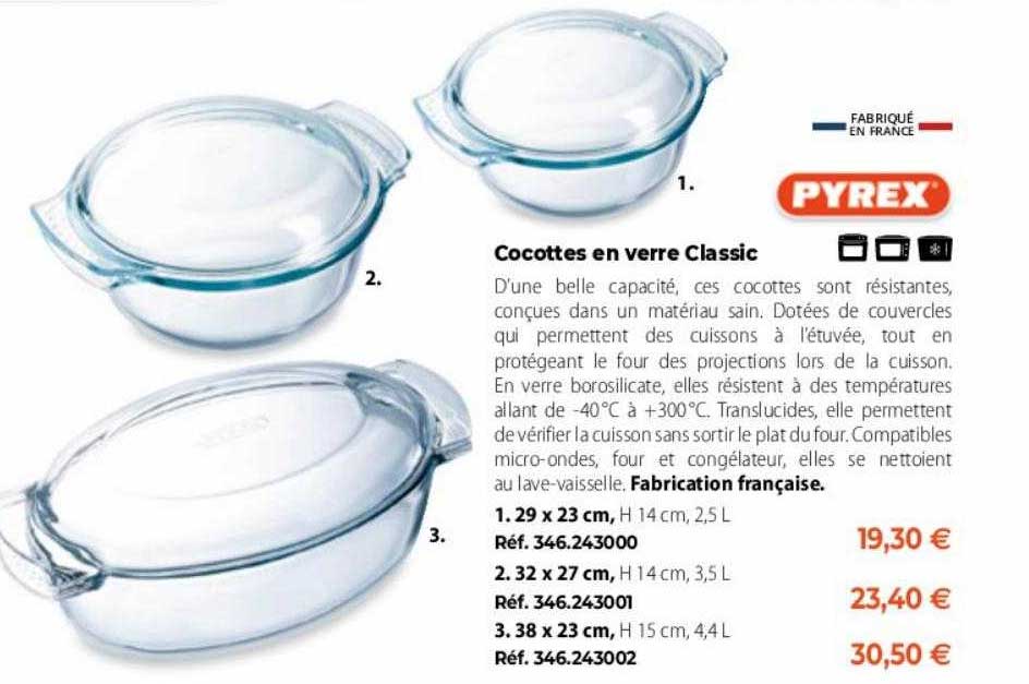 cocottes en verre classic
