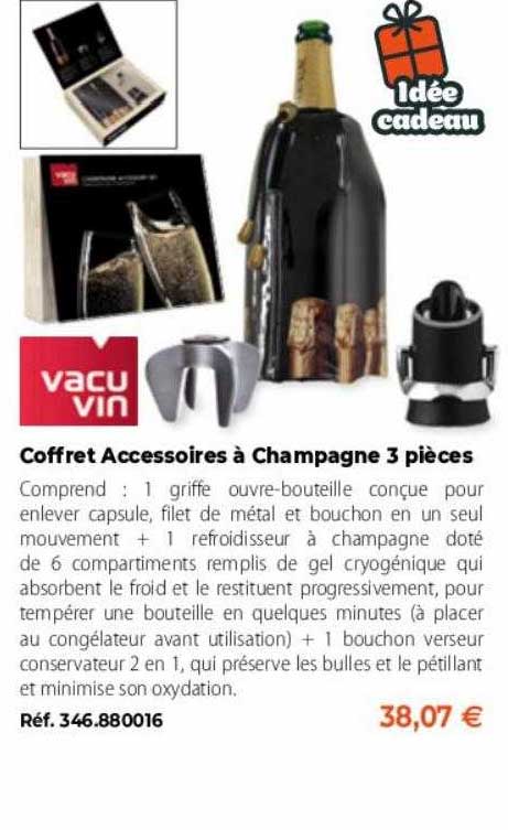 Coffret Accessoires à Champagne 3 Pièces