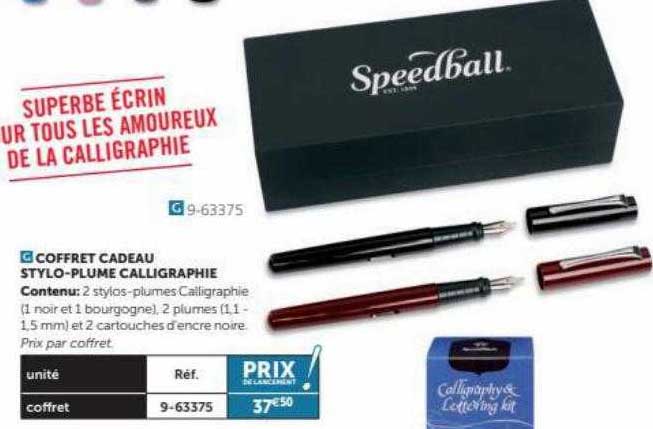 coffret cadeau stylo-plume calligraphie