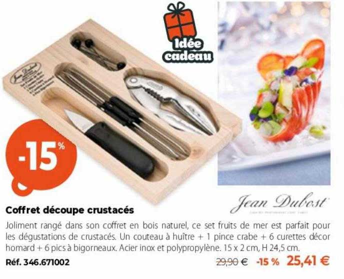 coffret découpé crustacés