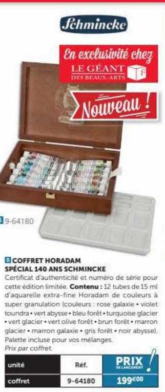 coffret horadam spécial 140 ans schmincke