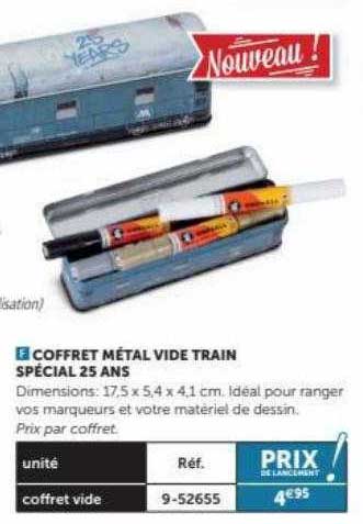 coffret métal vide train spécial 25 ans