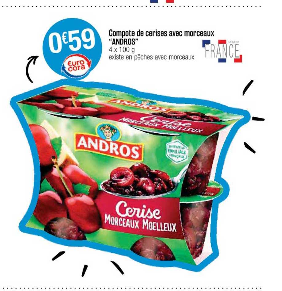 Compote De Cerises Avec Morceaux "andros"