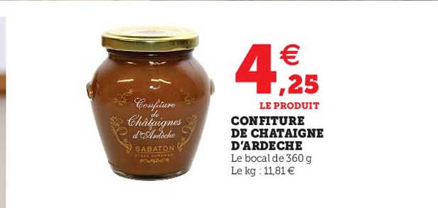 confiture de châtaigne d'ardèche