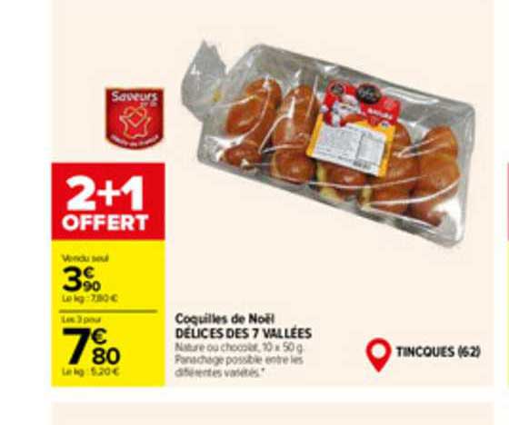 coquilles de noël délices des 7 vallées