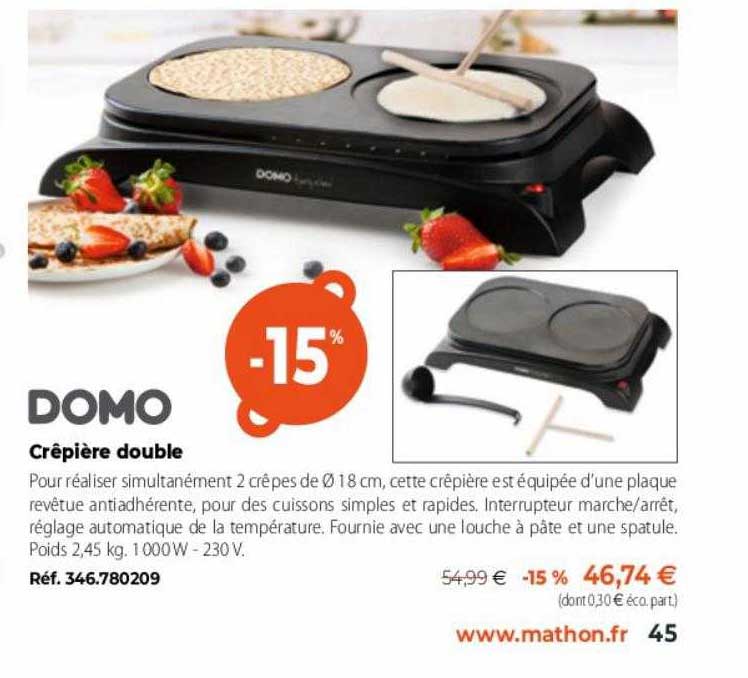 Crêpière Double Domo