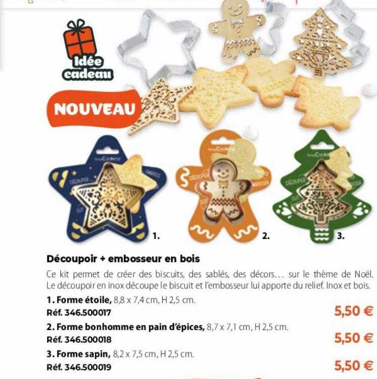 découpoir + embosseur en bois