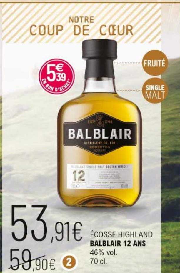 écosse highland balblair 12 ans