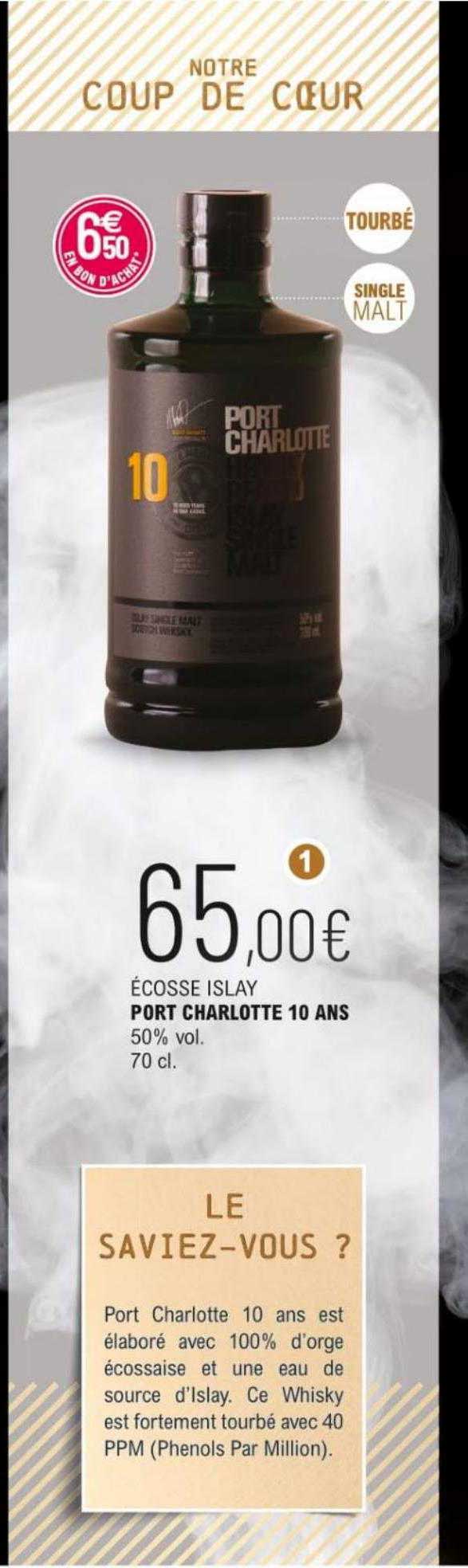 écosse islay port charlotte 10 ans