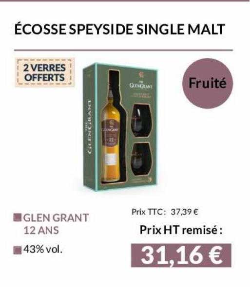 écosse speyside single malt glen grant 12 ans