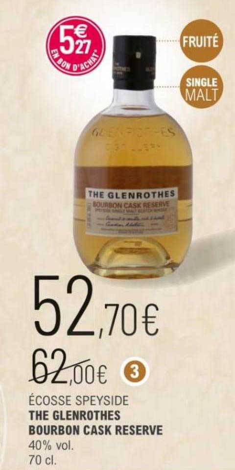 écosse speyside the glenrothes bourbon cask reserve