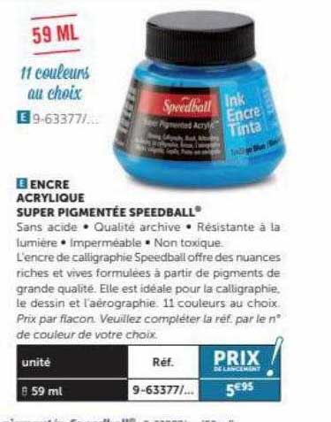 encre acrylique super pigmentée speedball