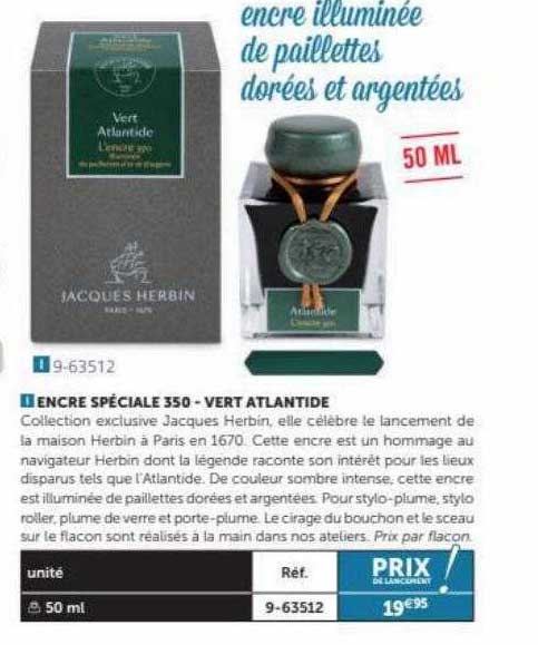 encre spéciale 350 - vert atlantide
