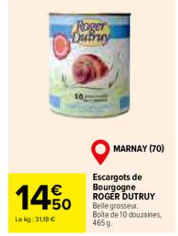 escargots de bourgogne roger dutruy