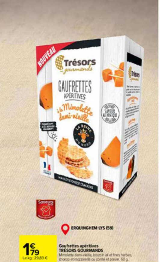 gaufrettes apéritives trésors gourmands