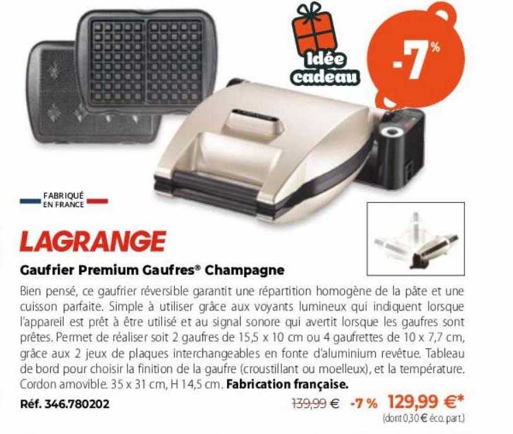 Gaufrier Premium Gaufres Champagne